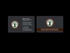 Business Card Design by Creations Box 2015 for Law Office of D.L. Drain, P.A. | Design: #10486868