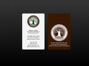 Business Card Design by Creations Box 2015 for Law Office of D.L. Drain, P.A. | Design: #10486869