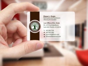 Business Card Design by Creations Box 2015 for Law Office of D.L. Drain, P.A. | Design: #10486871