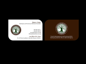 Business Card Design by Creations Box 2015 for Law Office of D.L. Drain, P.A. | Design: #10486873