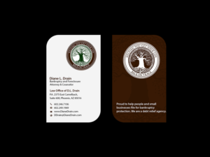 Business Card Design by Creations Box 2015 for Law Office of D.L. Drain, P.A. | Design: #10486874