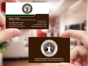 Business Card Design by Creations Box 2015 for Law Office of D.L. Drain, P.A. | Design: #10486880