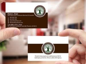 Business Card Design by Creations Box 2015 for Law Office of D.L. Drain, P.A. | Design: #10486881