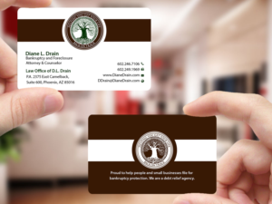 Business Card Design by Creations Box 2015 for Law Office of D.L. Drain, P.A. | Design: #10486883