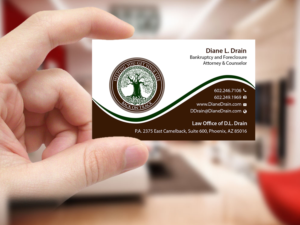 Business Card Design by Creations Box 2015 for Law Office of D.L. Drain, P.A. | Design: #10486885