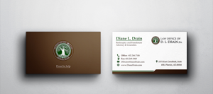 Visitenkarten-Design von artgallery077 für Law Office of D.L. Drain, P.A. | Design: #10499438