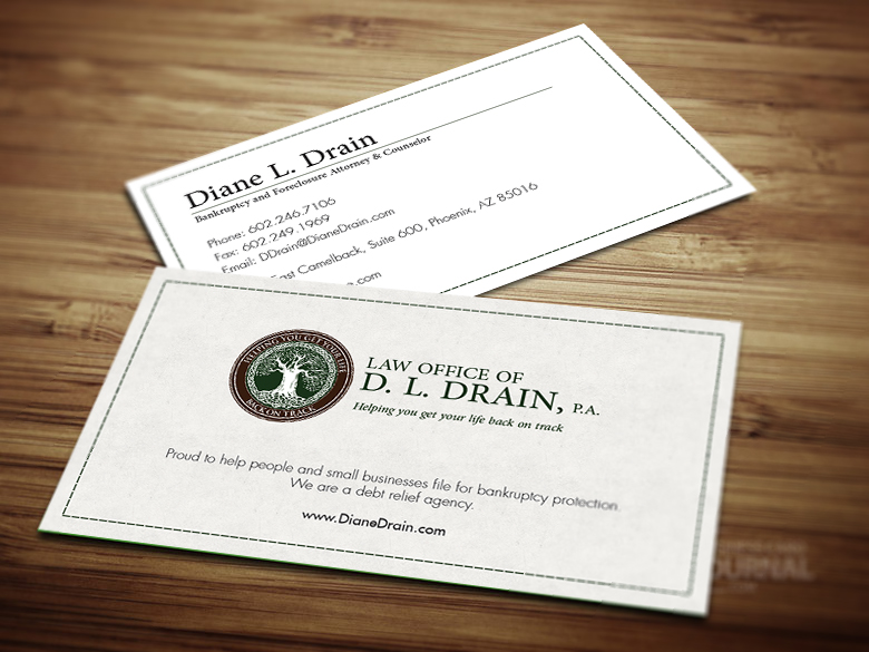 Business Card Design by sonawallaa for Law Office of D.L. Drain, P.A. | Design #10471888
