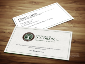 Business Card Design by sonawallaa for Law Office of D.L. Drain, P.A. | Design #10471888