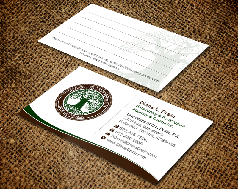 Business Card Design by Brand aid for Law Office of D.L. Drain, P.A. | Design #10484477