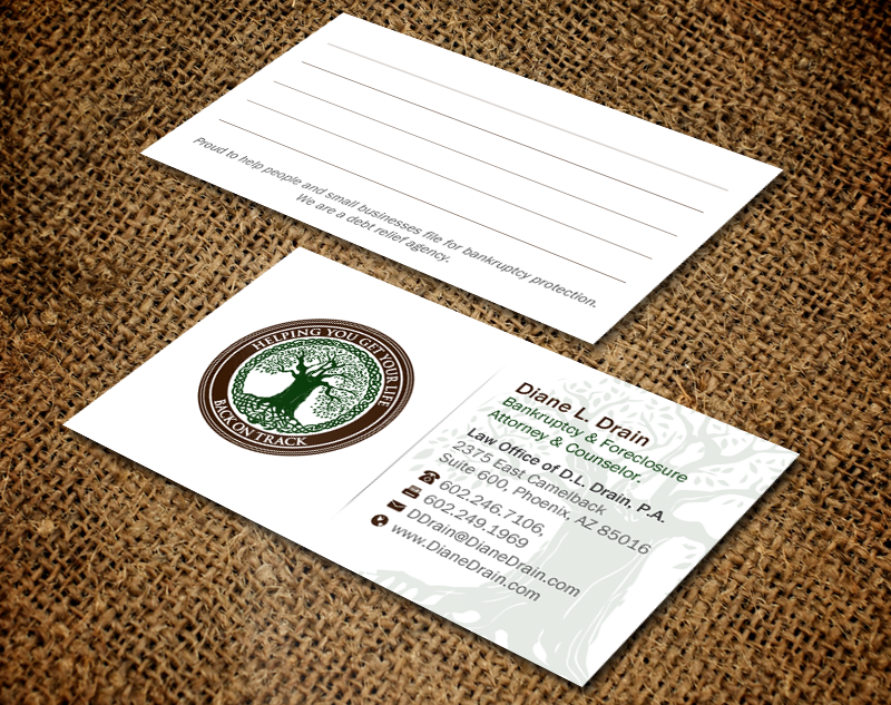 Business Card Design by Brand aid for Law Office of D.L. Drain, P.A. | Design #10484482