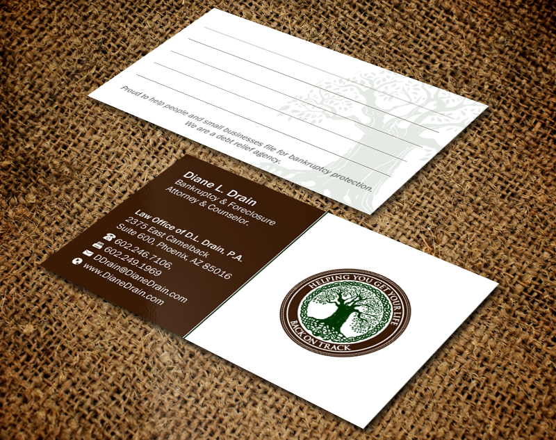 Business Card Design by Brand aid for Law Office of D.L. Drain, P.A. | Design #10484483