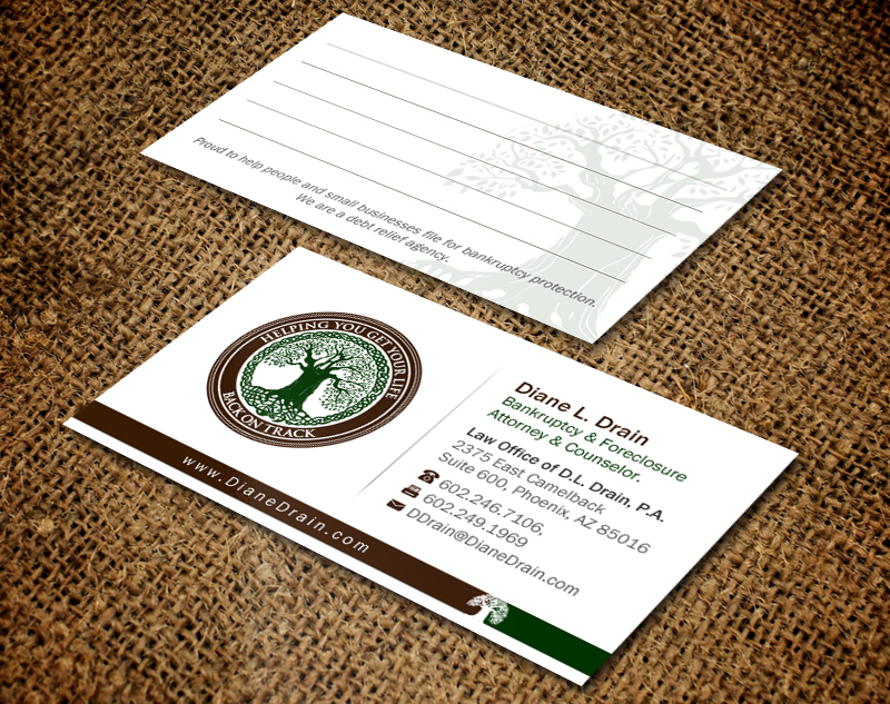 Business Card Design by Brand aid for Law Office of D.L. Drain, P.A. | Design #10484486