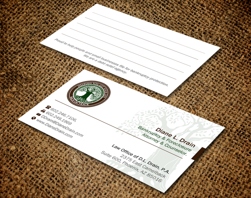Business Card Design by Brand aid for Law Office of D.L. Drain, P.A. | Design #10484490