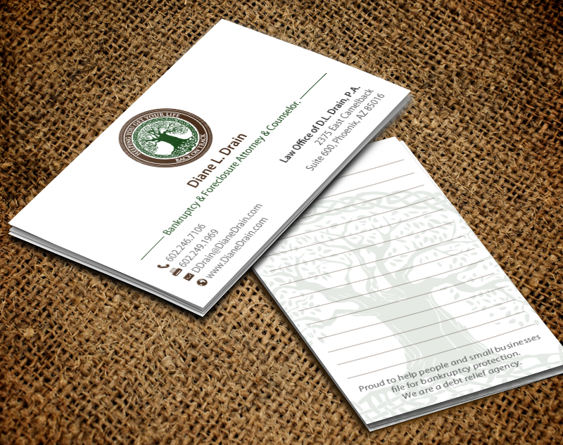 Business Card Design by chandrayaan.creative for Law Office of D.L. Drain, P.A. | Design #10484074