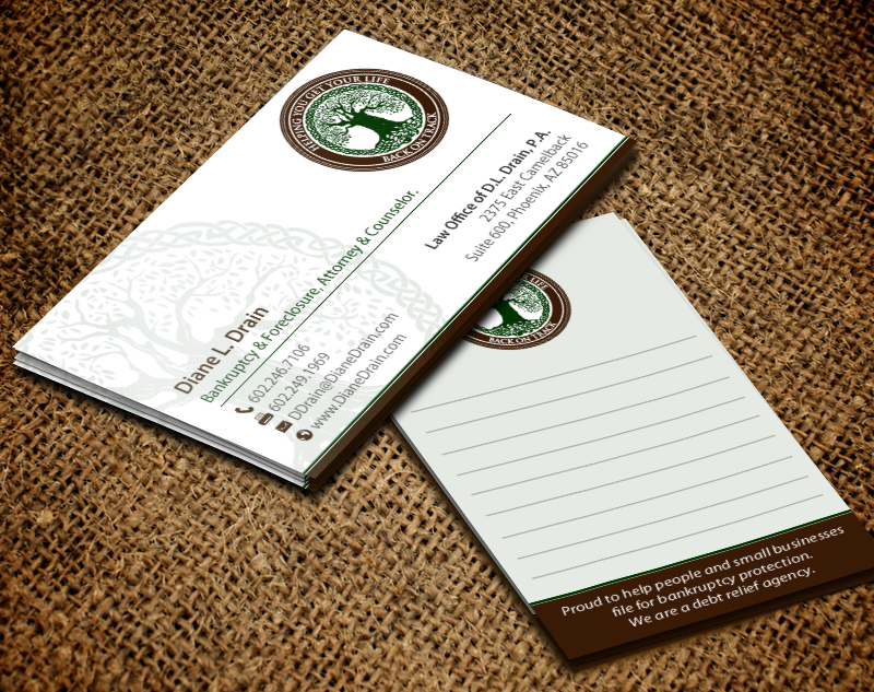 Visitenkarten-Design von chandrayaan.creative für Law Office of D.L. Drain, P.A. | Design #10484077