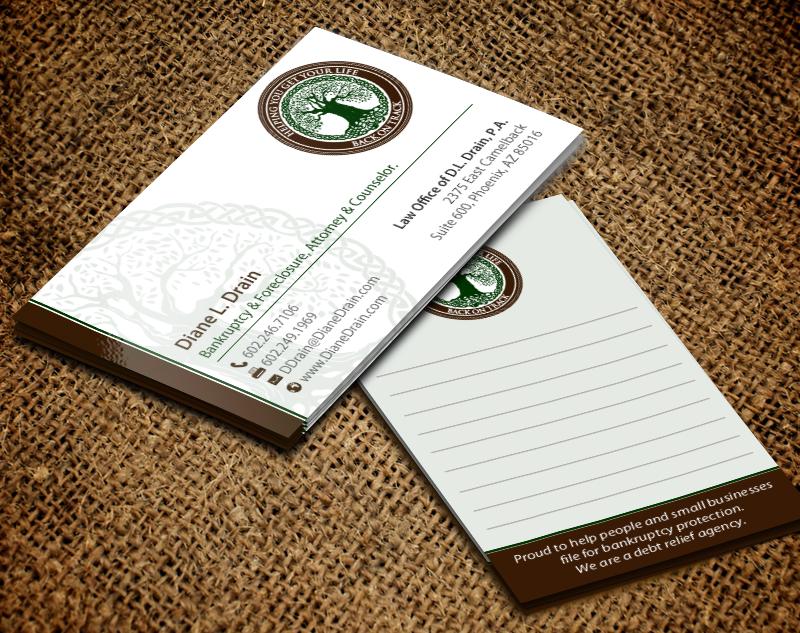 Business Card Design by chandrayaan.creative for Law Office of D.L. Drain, P.A. | Design #10505282
