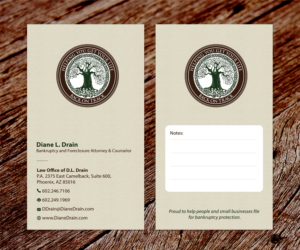 Visitenkarten-Design von SS_Designs für Law Office of D.L. Drain, P.A. | Design: #10479598