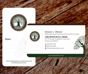Visitenkarten-Design von SS_Designs für Law Office of D.L. Drain, P.A. | Design: #10655941