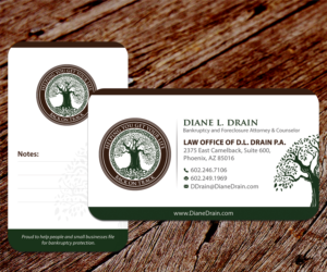 Business Card Design by SS_Designs for Law Office of D.L. Drain, P.A. | Design: #10658195