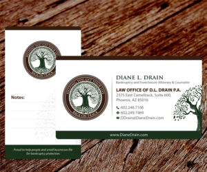 Business Card Design by SS_Designs for Law Office of D.L. Drain, P.A. | Design: #10658197