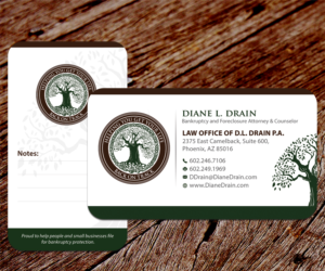 Business Card Design by SS_Designs for Law Office of D.L. Drain, P.A. | Design: #10658257