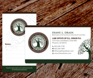 Business Card Design by SS_Designs for Law Office of D.L. Drain, P.A. | Design: #10658258