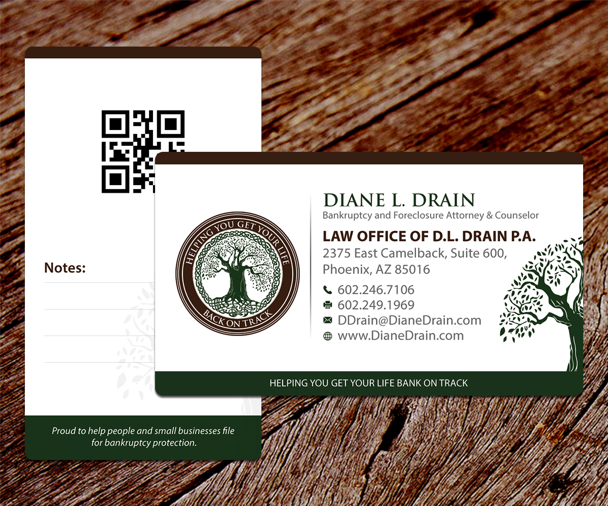 Business Card Design by SS_Designs for Law Office of D.L. Drain, P.A. | Design #10738181