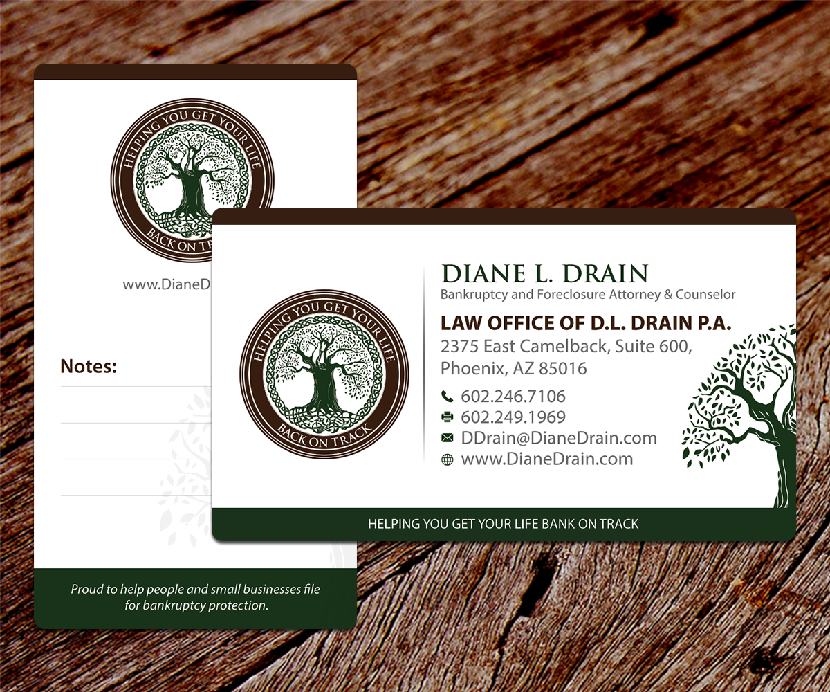 Business Card Design by SS_Designs for Law Office of D.L. Drain, P.A. | Design: #10738183