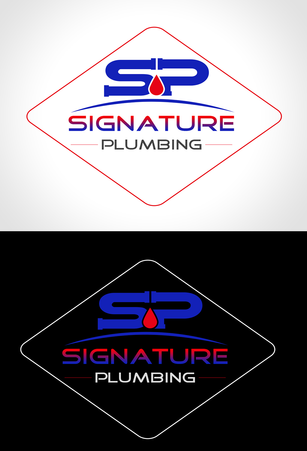 Logo Design by Creations Box 2015 for Signature Plumbing. Inc | Design #10583941