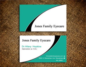 Business Card Design by Lanka Ama for Jones Family Eyecare | Design: #10495051