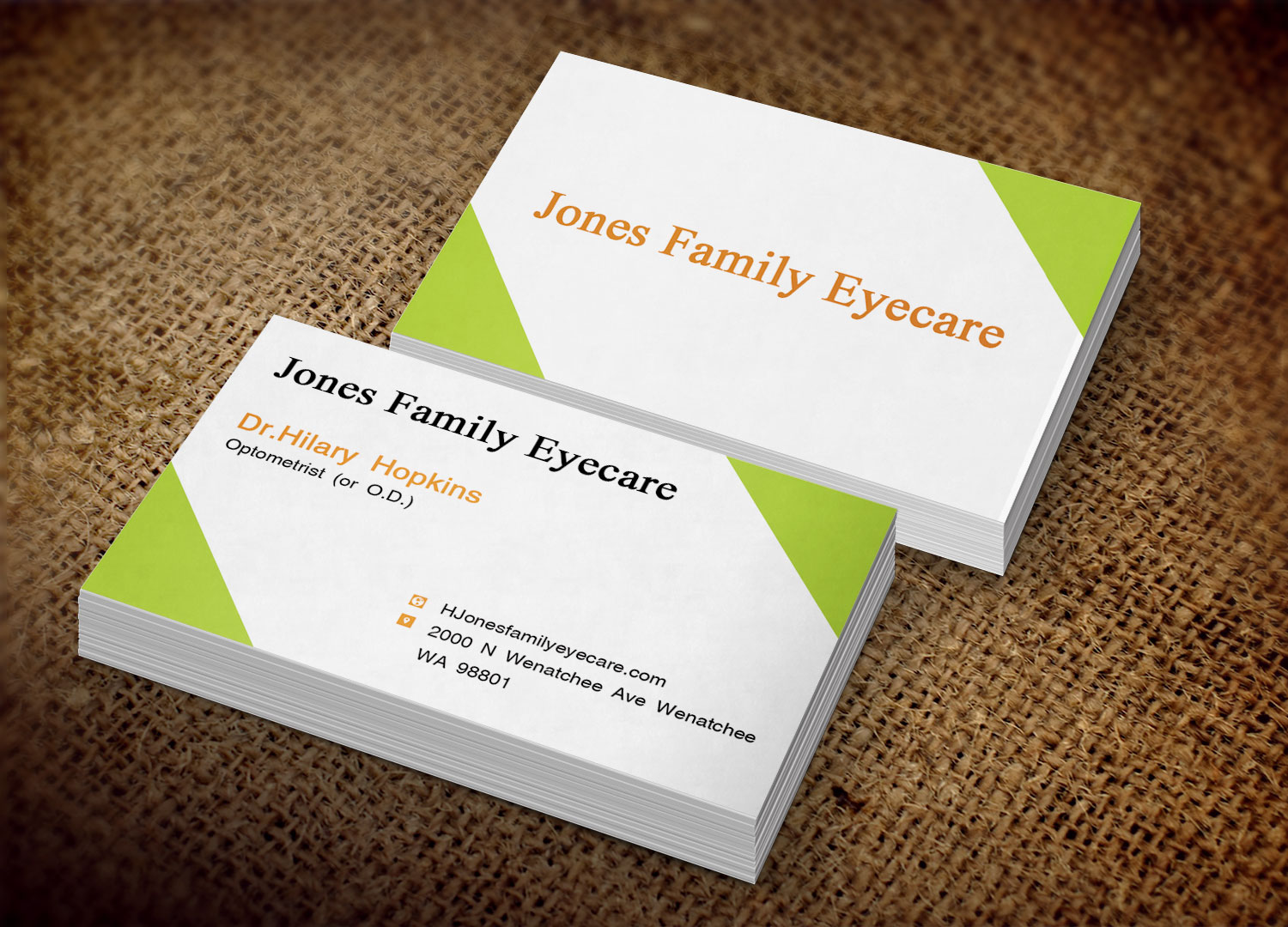 Business Card Design by Lanka Ama for Jones Family Eyecare | Design #10495055