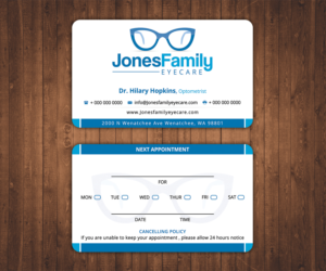 Business Card Design by Stylez Designz for Jones Family Eyecare | Design: #10645930