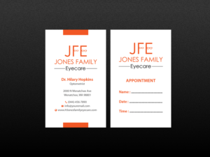 Business Card Design by Creations Box 2015 for Jones Family Eyecare | Design: #10522857