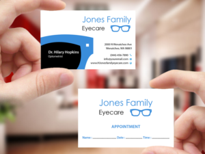 Business Card Design by Creations Box 2015 for Jones Family Eyecare | Design: #10522859