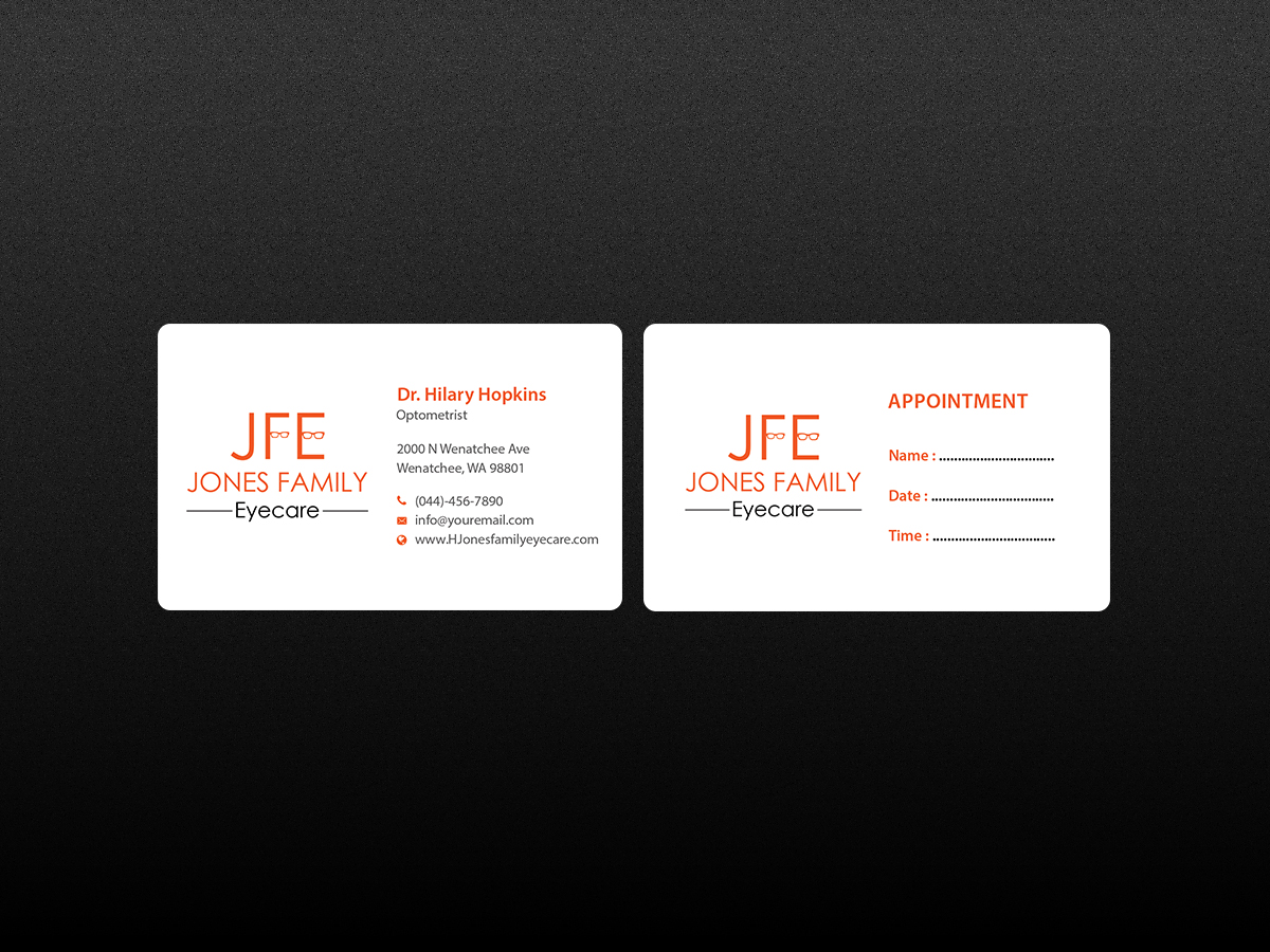 Business Card Design by Creations Box 2015 for Jones Family Eyecare | Design #10522860
