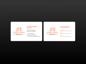 Business Card Design by Creations Box 2015 for Jones Family Eyecare | Design: #10522860