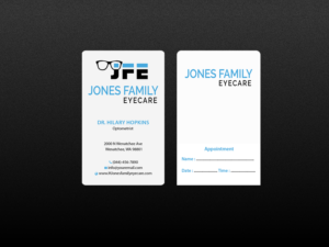 Business Card Design by Creations Box 2015 for Jones Family Eyecare | Design: #10522866