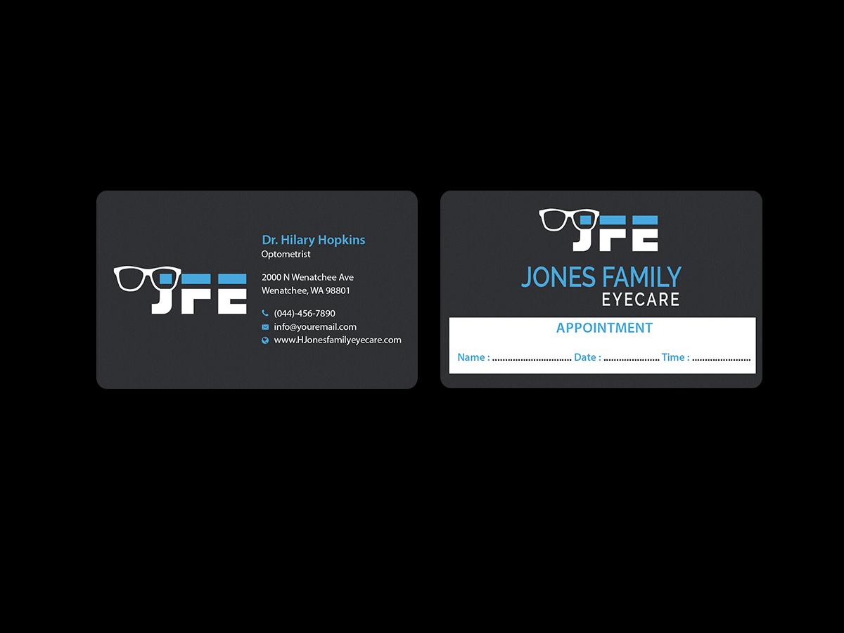 Business Card Design by Creations Box 2015 for Jones Family Eyecare | Design #10522870