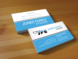 Business Card Design by Creations Box 2015 for Jones Family Eyecare | Design: #10522871