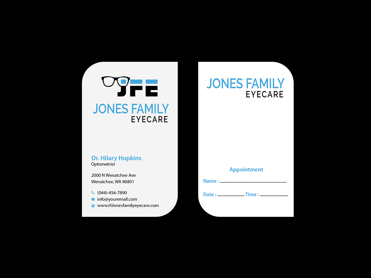 Business Card Design by Creations Box 2015 for Jones Family Eyecare | Design #10522873