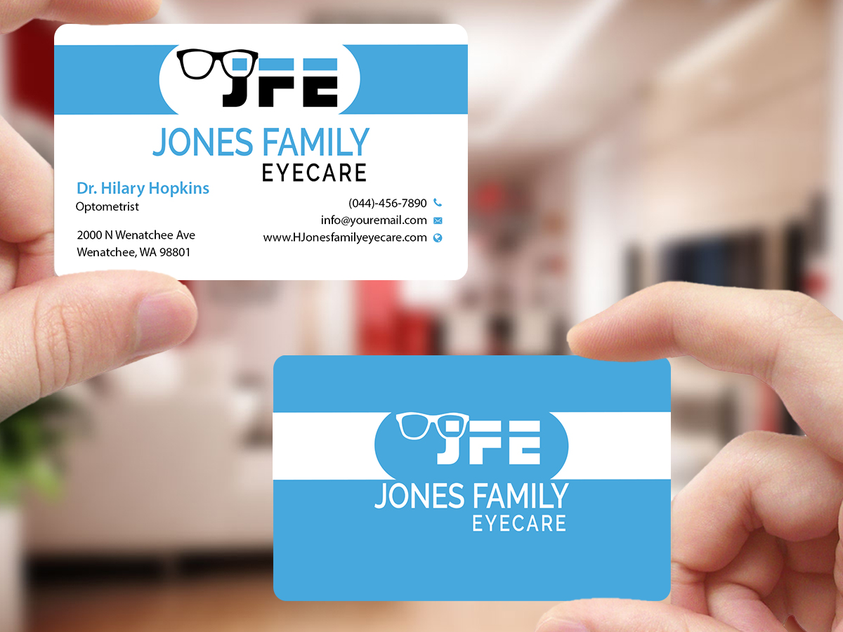 Business Card Design by Creations Box 2015 for Jones Family Eyecare | Design #10522879