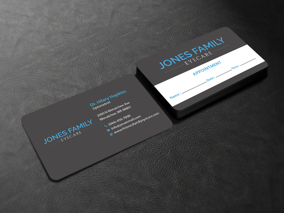 Business Card Design by Creations Box 2015 for Jones Family Eyecare | Design #10624105