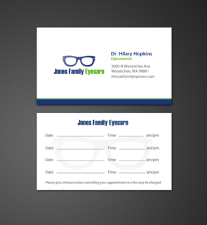 Business Card Design by chandrayaan.creative for Jones Family Eyecare | Design: #10498855