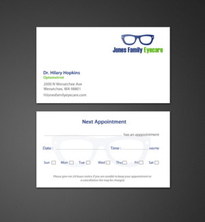 Business Card Design by chandrayaan.creative for Jones Family Eyecare | Design: #10498863