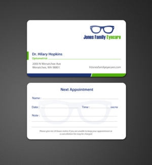 Business Card Design by chandrayaan.creative for Jones Family Eyecare | Design: #10498866