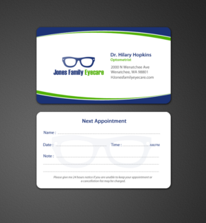 Business Card Design by chandrayaan.creative for Jones Family Eyecare | Design: #10498867