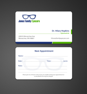 Business Card Design by chandrayaan.creative for Jones Family Eyecare | Design: #10498868