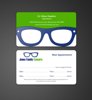 Business Card Design by chandrayaan.creative for Jones Family Eyecare | Design: #10498879