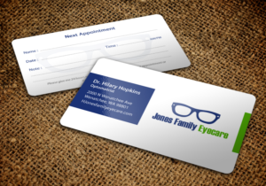 Business Card Design by chandrayaan.creative for Jones Family Eyecare | Design: #10498880
