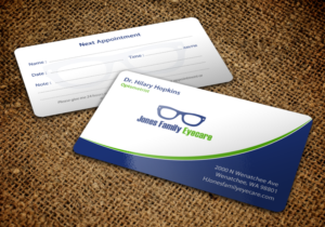 Business Card Design by chandrayaan.creative for Jones Family Eyecare | Design: #10498881